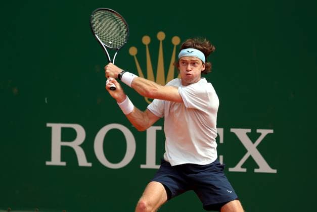 ROLEX MONTE-CARLO MASTERS QUALIFS PHOTOPQR NICE MATIN Jean François Ottonello ; Roquebrune-Cap-Martin ; 07 04 2024 ; ROLEX MONTE-CARLO MASTERS - Andrey Rublev a l entrainement Roquebrune-Cap-Martin France  Copyright: xPHOTOPQR NICExMATIN MAXPPPxJeanxFrançoisxOttonellox 20240407NIM5136 20240407NIM5136