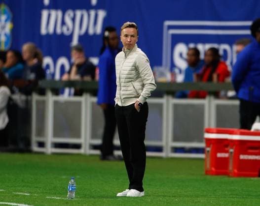 April 6, 2024, Atlanta, Georgia, USA: Canada head coach BEV PRIESTMAN during the 2024 SheBelieves Cup semifinal match between Brazil and Canada on April 6, 2024, in Atlanta. After a 1-1 draw, Canada won on penalties Atlanta USA - ZUMAc201 20240406_zap_c201_058 Copyright: xScottxColemanx