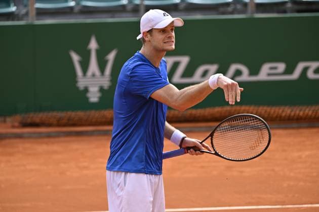 Tennis - Rolex Monte Carlo 2024 - ATP, Tennis Herren - Yannick Hanfmann - Allemagne TENNIS - Rolex Monte Carlo 2024 - MC - 01 04 2024 ChrysleneCaillaud Panoramic 