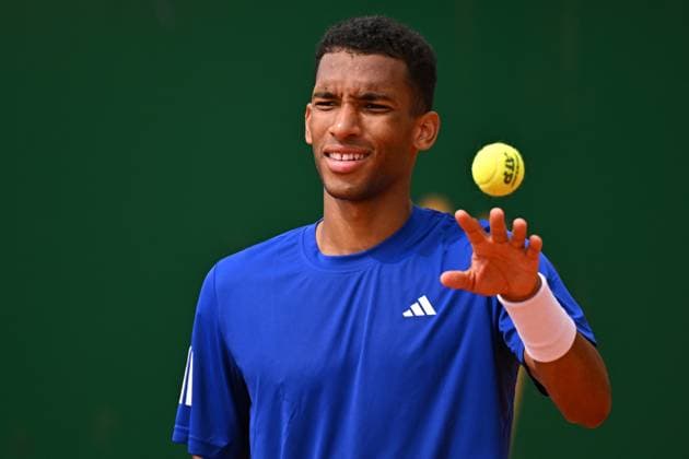 Monaco Rolex Masters - Practice Session Felix Auger-Aliassime (CAN) during practice at the Monaco Rolex Masters in Monte Carlo, on April, 7, 2024. Photo by Corinne Dubreuil ABACAPRESS.COM Monaco Monaco  Copyright: xDubreuilxCorinne ABACAx