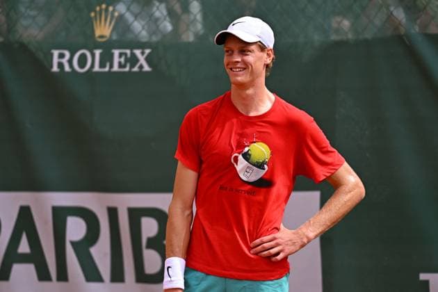 Monaco Rolex Masters - Practice Session Jannik Sinner (ITA) during practice at the Monaco Rolex Masters in Monte Carlo, on April, 7, 2024. Photo by Corinne Dubreuil ABACAPRESS.COM Monaco Monaco  Copyright: xDubreuilxCorinne ABACAx