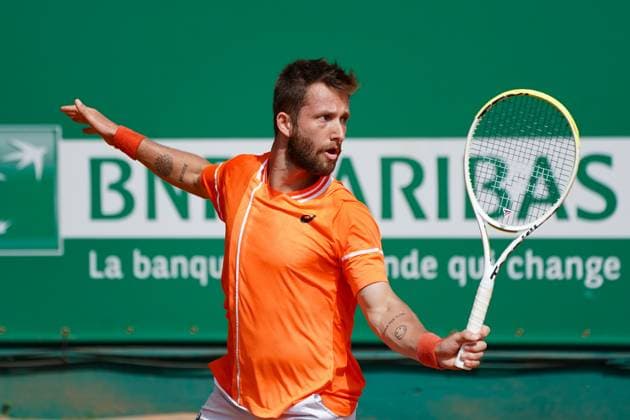 Corentin Moutet (France) TENNIS : Monaco Rolex Master 1000 - 1er tour - Monaco - 08 04 2024 NorbertScanella Panoramic 
