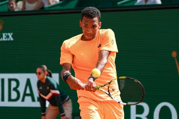 Felix Auger-Aliassime (Canada) TENNIS : Monaco Rolex Master 1000 - 1er tour - Monaco - 08 04 2024 NorbertScanella Panoramic 