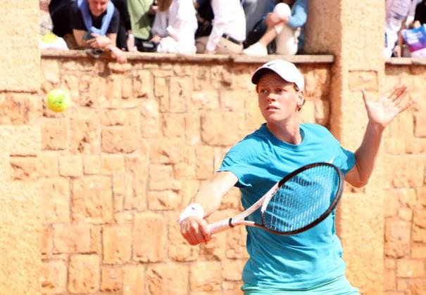 ROLEX MONTE CARLO MASTERS 2024 Monte Carlo - Tennis, Rolex Monte Carlo Masters, Jannik Sinner, April 8, 2024. Photo Felice Calabro Editorial Usage Only Montecarlo Italy  Copyright: xIPA ABACAx