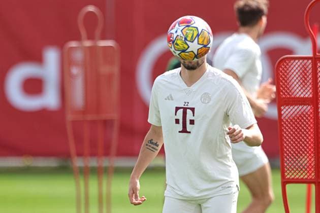 22 Raphael Adelino Jose Guerreiro, am Ball Fussball Abschlusstraining des FC Bayern Muenchen vor dem UEFA Champions League-Spiel, in London gegen Arsenal FC 08.04.2024 Trainingsgelaende, Saebenerstr. FOTO: Mladen Lackovic LakoPress
