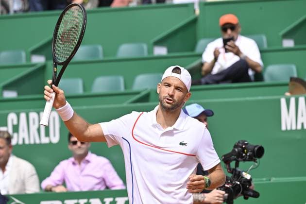 Tennis - Rolex Monte Carlo 2024 - ATP, Tennis Herren - Grigor Dimitrov - Bulgarie TENNIS - Rolex Monte Carlo 2024 - MC - 08 04 2024 ChrysleneCaillaud Panoramic 