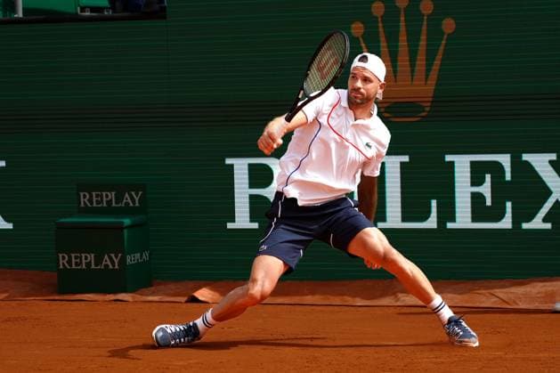 Grigor Dimitrov (Bulgarie) TENNIS : Monaco Rolex Master 1000 - 1er tour - Monaco - 08 04 2024 NorbertScanella Panoramic 