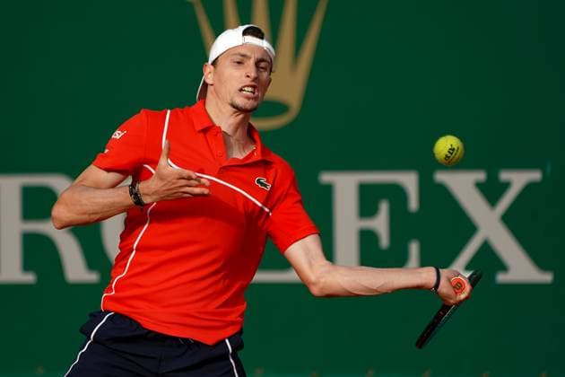 Ugo Humbert (France) TENNIS : Monaco Rolex Master 1000 - 1er tour - Monaco - 08 04 2024 NorbertScanella Panoramic 
