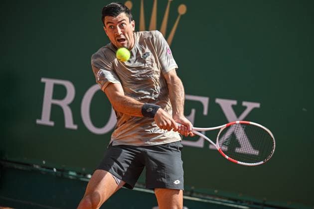 Rolex Monte-Carlo Masters - Day Three MONTE-CARLO, MONACO - APRIL 8: Sebastian Ofner of Austria in action against Daniel Evans of Great Britain during day three of the Rolex Monte-Carlo Masters at Monte-Carlo Country Club on April 8, 2024 in Monte-Carlo, Monaco. (Photo by Andy Astfalck) Copyright: xBEAUTIFULxSPORTS Astfalckx