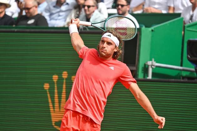 Rolex Monte-Carlo Masters - Day Three MONTE-CARLO, MONACO - APRIL 8: Stefanos Tsitsipas of Greece in action against Laslo Djere of Serbia during day three of the Rolex Monte-Carlo Masters at Monte-Carlo Country Club on April 8, 2024 in Monte-Carlo, Monaco. (Photo by Andy Astfalck) Copyright: xBEAUTIFULxSPORTS Astfalckx