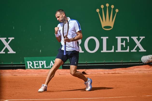 Rolex Monte-Carlo Masters - Day Three MONTE-CARLO, MONACO - APRIL 8: Daniel Evans of Great Britain in action against Sebastian Ofner of Austria during day three of the Rolex Monte-Carlo Masters at Monte-Carlo Country Club on April 8, 2024 in Monte-Carlo, Monaco. (Photo by Andy Astfalck) Copyright: xBEAUTIFULxSPORTS Astfalckx