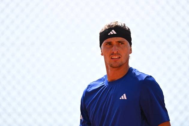 Monaco Rolex Masters Alexander Zverev (GER) during practice at the Monaco Rolex Masters in Monte Carlo, on April, 8, 2024. Photo by Corinne Dubreuil ABACAPRESS.COM Monaco Monaco  Copyright: xDubreuilxCorinne ABACAx