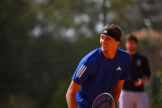 Sport Bilder des Tages Monaco Rolex Masters Alexander Zverev (GER) during practice at the Monaco Rolex Masters in Monte Carlo, on April, 8, 2024. Photo by Corinne Dubreuil ABACAPRESS.COM Monaco Monaco  Copyright: xDubreuilxCorinne ABACAx