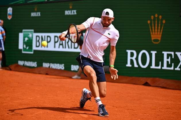 Monaco Rolex Masters Grigor Dimitrov (BUL) during his first round match at the Monaco Rolex Masters in Monte Carlo, on April, 8, 2024. Photo by Corinne Dubreuil ABACAPRESS.COM Monaco Monaco  Copyright: xDubreuilxCorinne ABACAx