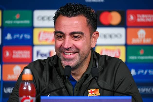 2024-04-09 FC Barcelona, Barca Training Session And press conference, PK, Pressekonferenz PARIS, FRANCE - APRIL 9: Coach Xavi Hernandez of FC Barcelona during a press conference prior to the UEFA Champions League 2023 24 match between Paris Saint-Germain and FC Barcelona at Parc des Princes on April 9, 2024 in Paris, France. (Photo by Matthieu Mirville BSR Agency) Paris France Content not available for redistribution in The Netherlands directly or indirectly through any third parties. Copyright: xBSRxAgencyx