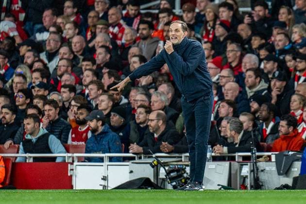 Thomas Tuchel (FC Bayern Muenchen, Chef-Trainer) FC Arsenal vs. FC Bayern Muenchen , Fussball, UEFA Champions League, Viertelfinale, 09.04.2024 FC Arsenal vs. FC Bayern Muenchen , Fussball, UEFA Champions League, Viertelfinale, 09.04.2024 London Copyright: xEibner-Pressefoto BahhoxKarax EP_FCB