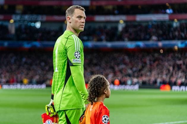 Manuel Neuer (FC Bayern Muenchen, 1) FC Arsenal vs. FC Bayern Muenchen , Fussball, UEFA Champions League, Viertelfinale, 09.04.2024 FC Arsenal vs. FC Bayern Muenchen , Fussball, UEFA Champions League, Viertelfinale, 09.04.2024 London Copyright: xEibner-Pressefoto BahhoxKarax EP_FCB