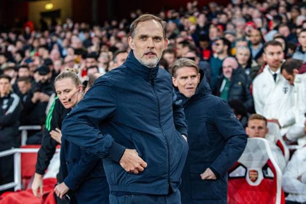 Thomas Tuchel (FC Bayern Muenchen, Chef-Trainer) FC Arsenal vs. FC Bayern Muenchen , Fussball, UEFA Champions League, Viertelfinale, 09.04.2024 FC Arsenal vs. FC Bayern Muenchen , Fussball, UEFA Champions League, Viertelfinale, 09.04.2024 London Copyright: xEibner-Pressefoto BahhoxKarax EP_FCB