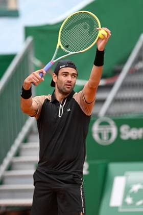 MATTEO BERRETTINI, Tennis Rolex Monte-Carlo Masters 2024, azione, action, single shot TENNIS ROLEX MONTE-CARLO MASTERS 2024