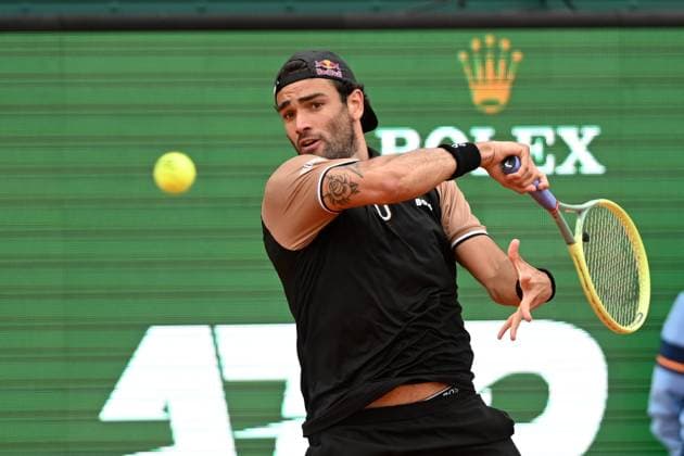 MATTEO BERRETTINI, Tennis Rolex Monte-Carlo Masters 2024, azione, action, single shot TENNIS ROLEX MONTE-CARLO MASTERS 2024