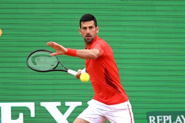 NOVAK DJOKOVIC, Tennis Rolex Monte-Carlo Masters 2024, azione, action, single shot TENNIS ROLEX MONTE-CARLO MASTERS 2024