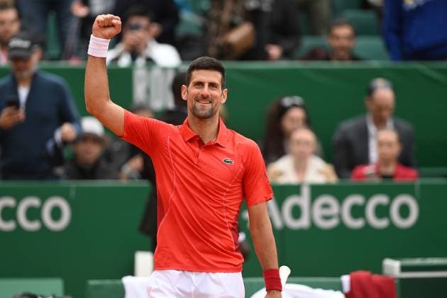 NOVAK DJOKOVIC, Tennis Rolex Monte-Carlo Masters 2024, azione, action, single shot TENNIS ROLEX MONTE-CARLO MASTERS 2024