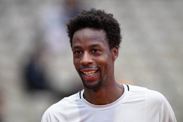 GAEL MONFILS, Tennis Rolex Monte-Carlo Masters 2024, azione, action, single shot TENNIS ROLEX MONTE-CARLO MASTERS 2024