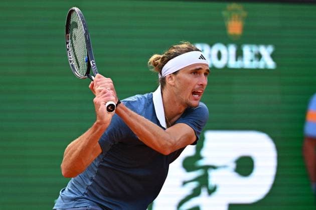 Monaco Rolex Masters Alexander Zverev (GER) during his first round match at the Monaco Rolex Masters in Monte Carlo, on April, 9, 2024. Photo by Corinne Dubreuil ABACAPRESS.COM Monaco Monaco  Copyright: xDubreuilxCorinne ABACAx
