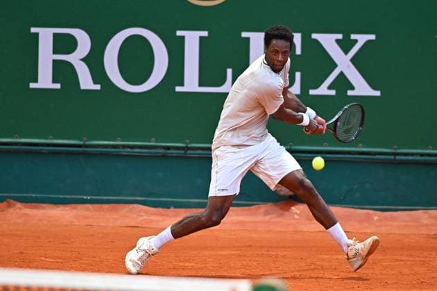 Monaco Rolex Masters Gael Monfils (FRA) during his first round match at the Monaco Rolex Masters in Monte Carlo, on April, 9, 2024. Photo by Corinne Dubreuil ABACAPRESS.COM Monaco Monaco  Copyright: xDubreuilxCorinne ABACAx