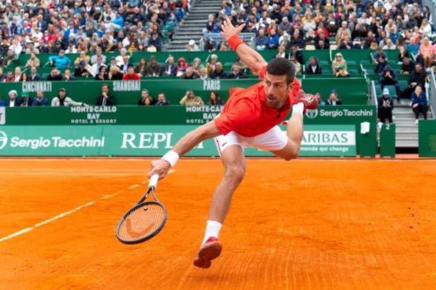 Rolex Monte-Carlo Masters - Day Four MONTE-CARLO, MONACO - APRIL 9: Novak Djokovic of Serbia in action against Roman Safiullin during their second round match on day four of the Rolex Monte-Carlo Masters at Monte-Carlo Country Club on April 9, 2024 in Monte-Carlo, Monaco. (Photo by Andy Astfalck) Copyright: xBEAUTIFULxSPORTS Astfalckx