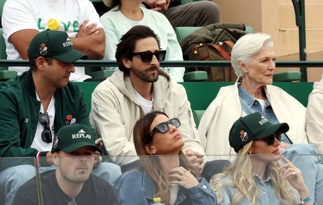 Sport Bilder des Tages GUESTS ROLEX MONTE-CARLO MASTERS PHOTOPQR NICE MATIN Jean François Ottonello ; Roquebrune-Cap-Martin ; 10 04 2024 ; Guests au Rolex Monte-Carlo Masters - Adrien Brody et Maye Musk, la mere d Elon Musk Roquebrune-Cap-Martin France  Copyright: xPHOTOPQR NICExMATIN MAXPPPxJeanxFrançoisxOttonellox 20240410NIM0352 20240410NIM0352