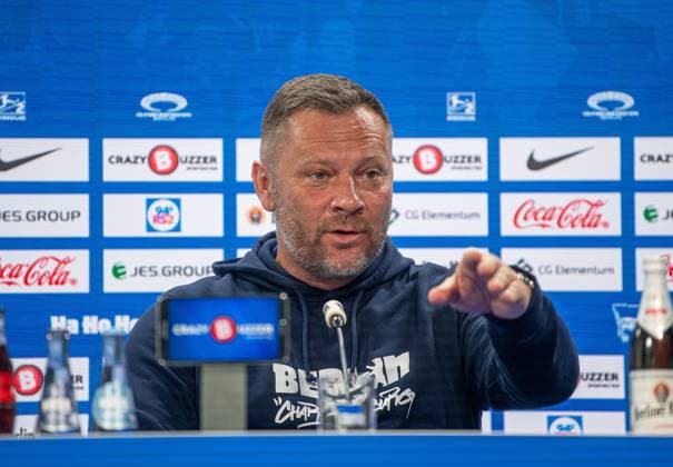 Sport Bilder des Tages Fussball, Herren, Saison 2023 2024, 2. Bundesliga, Hertha BSC, Pressekonferenz vor dem Spiel gegen Hansa Rostock, im Bild: Trainer Pal Dardai (Hertha BSC), 10.04. 2024,