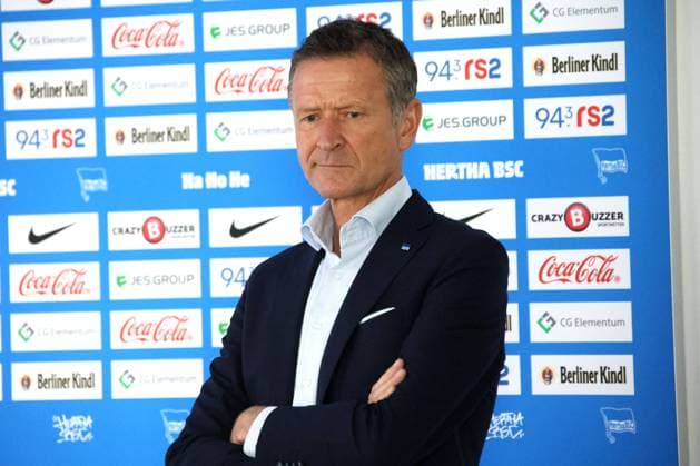 DEU, DFL, 2. FBL Hertha BSC, PK, 10.04.2024, Hertha BSC Geschaeftsstelle, Berlin, DEU, DFL, 2. FBL Hertha BSC, PK, im Bild Thomas Herrich (Hertha Geschaeftsleitung) DFL - regulations prohibit any use of Photographs as image sequences and or quasi-video Foto: Juergen Engler nordphoto GmbH