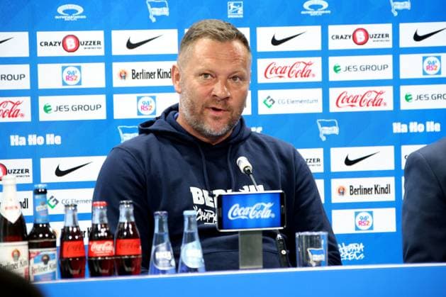 DEU, DFL, 2. FBL Hertha BSC, PK, 10.04.2024, Hertha BSC Geschaeftsstelle, Berlin, DEU, DFL, 2. FBL Hertha BSC, PK, im Bild Cheftrainer Pal Dardai (Hertha BSC Berlin), DFL - regulations prohibit any use of Photographs as image sequences and or quasi-video Foto: Juergen Engler nordphoto GmbH