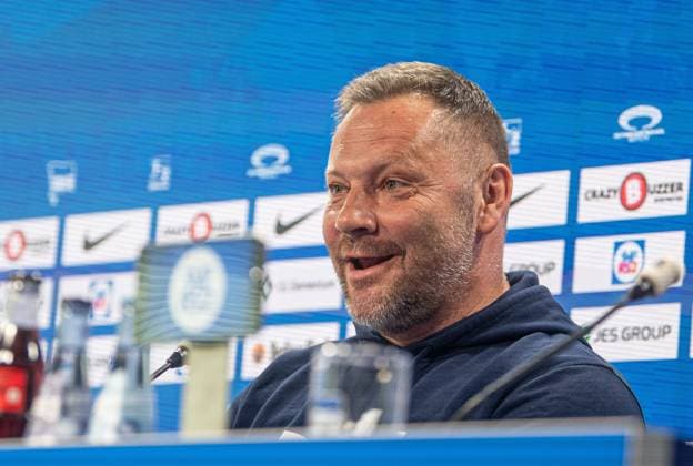 Fussball, Herren, Saison 2023 2024, 2. Bundesliga, Hertha BSC, Pressekonferenz vor dem Spiel gegen Hansa Rostock, im Bild: Trainer Pal Dardai (Hertha BSC), 10.04. 2024,