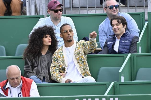 Tennis - Rolex Monte Carlo 2024 - ATP, Tennis Herren - German Footballer, Thilo Kehrer and Partner, Ariadna Hafez, TENNIS - Rolex Monte Carlo 2024 People - MC - 10 04 2024 ChrysleneCaillaud Panoramic 