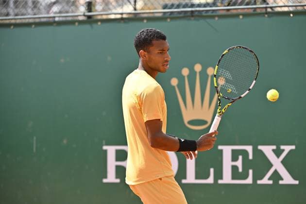 Tennis - Rolex Monte Carlo 2024 - ATP, Tennis Herren - Felix Auger Aliassime TENNIS - Rolex Monte Carlo 2024 - MC - 10 04 2024 ChrysleneCaillaud Panoramic 