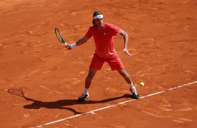 ROLEX MONTE-CARLO MASTERS PHOTOPQR NICE MATIN Jean François Ottonello ; Roquebrune-Cap-Martin ; 10 04 2024 ; Rolex Monte-Carlo Masters - Stefanos Tsitsipas Roquebrune-Cap-Martin France  Copyright: xPHOTOPQR NICExMATIN MAXPPPxJeanxFrançoisxOttonellox 20240410NIM0827 20240410NIM0827