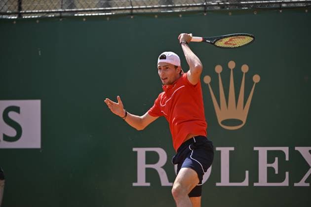 Tennis - Rolex Monte Carlo 2024 - ATP, Tennis Herren - Ugo Humbert - France TENNIS - Rolex Monte Carlo 2024 - MC - 10 04 2024 ChrysleneCaillaud Panoramic 