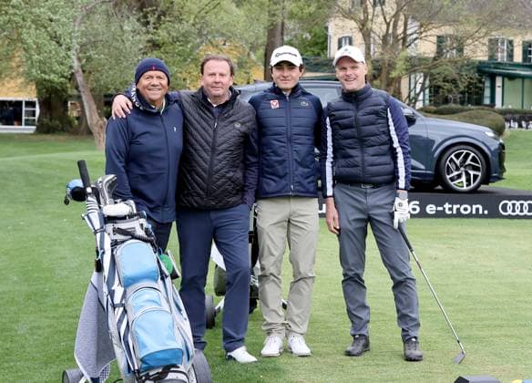 GOLF - Audi Circuit FROHNLEITEN,AUSTRIA,10.APR.24 - GOLF - Audi Circuit, GC Murhof. Image shows Wolfgang Schachinger, Peter Ausserhofer, Maximilian Steinlechner and Wolfgang Pichler.  GEPAxpictures xHansxOberlaender