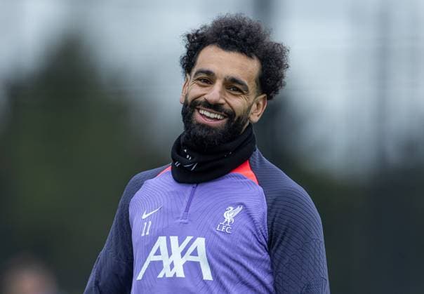 Football - UEFA Europa League - Quarter-Final 1st Leg - Liverpool FC v BC Atalanta - MD-1 LIVERPOOL, ENGLAND - Wednesday, April 10, 2024: Liverpool s Mohamed Salah during a training session at the AXA Training Centre ahead of the UEFA Europa League Quarter-Final 1st Leg match between Liverpool FC and BC Atalanda. (Photo by David Rawcliffe Propaganda) LIVERPOOL AXA Training Centre MERSEYSIDE ENGLAND  Copyright: xDavidxRawcliffex P2024-04-10-Liverpool_Atalanta_MD-1-49
