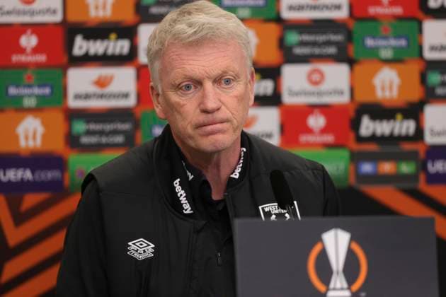West Ham press conference, PK, Pressekonferenz West Ham United Manager David Moyes during the press conference for the UEFA Europa League Quarter-Final First Leg match between Bayer Leverkusen and West Ham United at BayArena, Leverkusen Copyright: xPaulxChestertonx FIL-20008-0023 UK Newspapers OUT