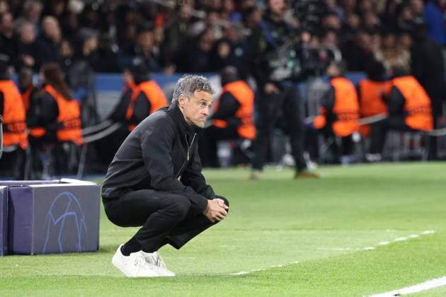 Psg - Barcelone PHOTOPQR LE PARISIEN Fred Dugit ; Paris ; 10 04 2024 ; Parc des princes (Paris XVIe), le 10 avril 2024 1 4 de finale aller de ligue des champions Psg - Barcelone Photo LP Fred Dugit Luis Enrique -- 04 10 2024 ; PARIS ; FRANCE PARIS UEFA CHAMPIONS LEAGUE : PARIS SG VS FC Barcelona, Barca