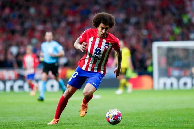 April 10, 2024, Madrid, Madrid, SPAIN: Axel Witsel of Atletico de Madrid in action during the UEFA Champions League, Quarter finals, football match played between Atletico de Madrid and Borussia Dortmund at Civitas Metropolitano stadium on April 10, 2024, in Madrid, Spain. Madrid SPAIN - ZUMAa181 20240410_zaa_a181_092 Copyright: xIrinaxR.xHipolitox