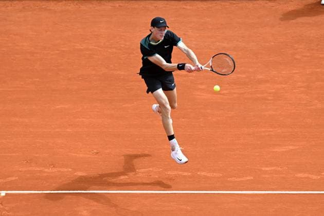 JANNIK SINNER, Tennis Rolex Monte-Carlo Masters 2024, azione, action, single shot TENNIS ROLEX MONTE-CARLO MASTERS 2024