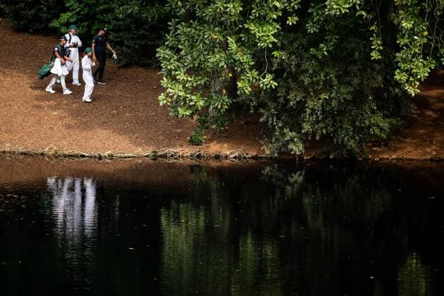 240410 Viktor Hovland of Norway and Ryo Hisatsune of Japan during the Par Three Contest prior to the 2024 Masters Golf Tournament on April 10, 2024 in Augusta. Photo: Petter Arvidson BILDBYRAN kod PA PA0791 bbeng golf masters the masters Augusta us masters Copyright: PETTERxARVIDSON BB240410PA092