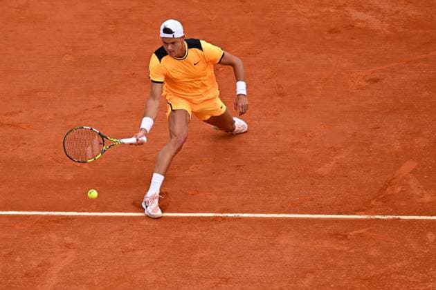 Monaco Rolex Masters Holger Rune (DEN) during his first round match at the Monaco Rolex Masters in Monte Carlo, on April, 10, 2024. Photo by Corinne Dubreuil ABACAPRESS.COM MONACO Monaco  Copyright: xDubreuilxCorinne ABACAx