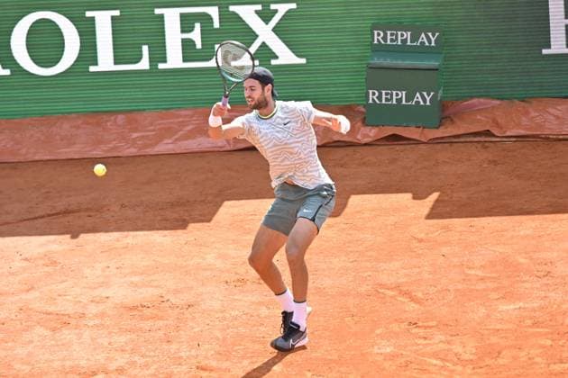 Tennis - Rolex Monte Carlo 2024 - ATP, Tennis Herren - Karen Khachanov - Russie TENNIS - Rolex Monte Carlo 2024 - MC - 11 04 2024 ChrysleneCaillaud Panoramic 