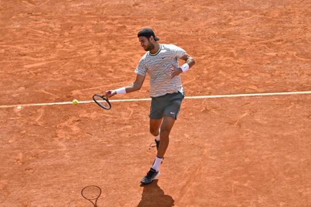Tennis - Rolex Monte Carlo 2024 - ATP, Tennis Herren - Karen Khachanov - Russie TENNIS - Rolex Monte Carlo 2024 - MC - 11 04 2024 ChrysleneCaillaud Panoramic 