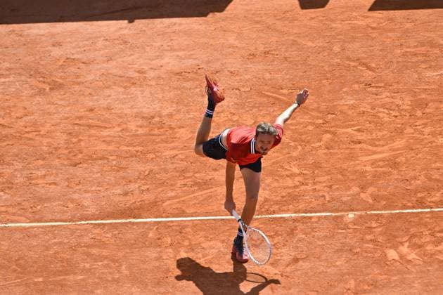 Tennis - Rolex Monte Carlo 2024 - ATP, Tennis Herren - Daniil Medvedev - Russie TENNIS - Rolex Monte Carlo 2024 - MC - 11 04 2024 ChrysleneCaillaud Panoramic 